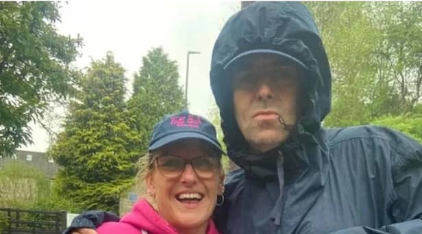 Liam Gallagher has visited Toll Bar Fish and Chips in the village of Stoney Middleton in Derbyshire.