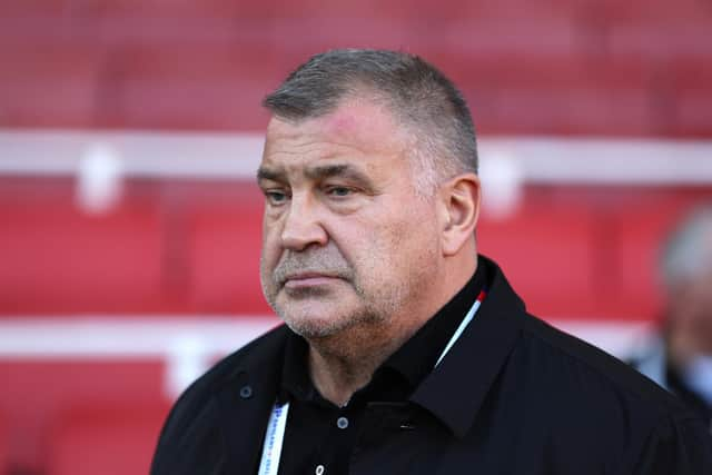 Shaun Wane was emotional following England's Rugby League World Cup exit (Photo by Matthew Lewis/Getty Images for RLWC)