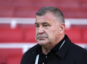 Shaun Wane was emotional following England's Rugby League World Cup exit (Photo by Matthew Lewis/Getty Images for RLWC)