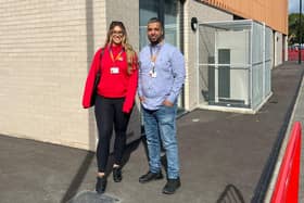 Amy Stark and Sikander Ali at Leigh Youth Hub
