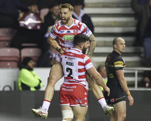 Abbas Miski and Adam Keighran played together on the right edge as Wigan claimed a record-equalling fifth World Club Challenge title earlier this year
