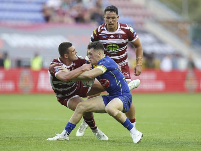 Wigan's Brad O'Neill was forced from the field through injury during the recent defeat to Warrington Wolves