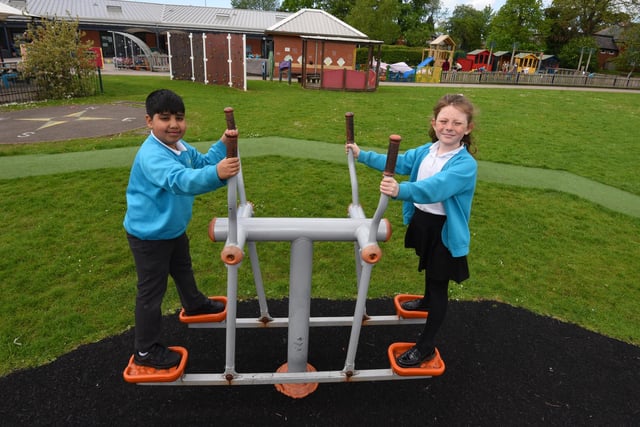 Pupils enjoy the outdoor areas of the school.