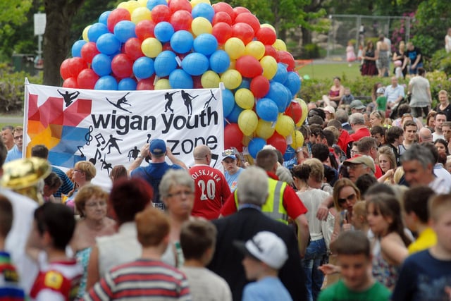 A parade starting from Mesnes Park to Market Place Wigan to mark the official opening of Wigan Youth Zone.