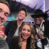 Luke Marsden with (left to right) Joe Swash, Georgia Harrison and Gogglebox's Sandra Martin appearing together on Big Brother's Bit On The Side in 2018