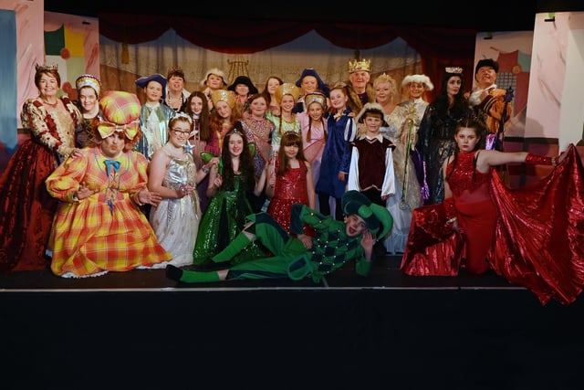 The cast of St Michael's Amateur Dramatic Society in their pantomime production of Sleeping Beauty.