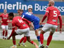 Thelo Aasgaard heads Latics in front at Morecambe