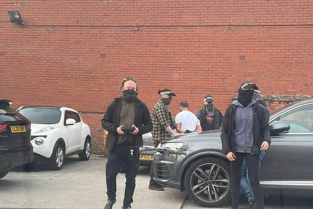 Police arrested a suspect at The Warehouse Gym in Hindley. Picture by Craig Atherton
