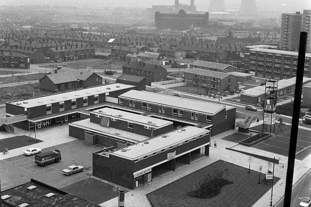 RETRO 1969 - A view of Wigan's new shopping precinct in Scholes  in 1969
