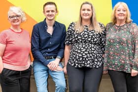 Pictured left to right Rachel Hirst, deputy chief executive at Forever Manchester, Haydn Goodwin and Emily Mesce both senior mortgage administrators from Manchester Building Society, and Jean Mills director of philanthropy from Forever Manchester ii