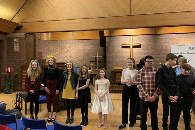 Young musicians line up at the Inspire concert at Trinity United Reformed Church