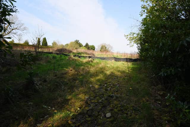General view of Rectory Lane, Standish - A gap in the bushes lead to an opening as housing developers are asking for an alternative access to develop a new housing estate