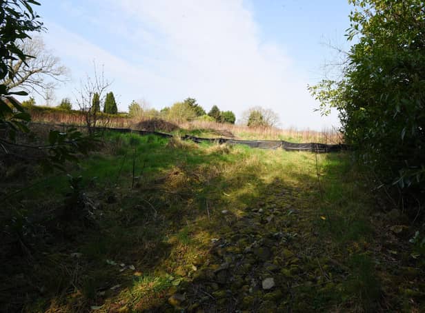 General view of Rectory Lane, Standish - A gap in the bushes lead to an opening as housing developers are asking for an alternative access to develop a new housing estate