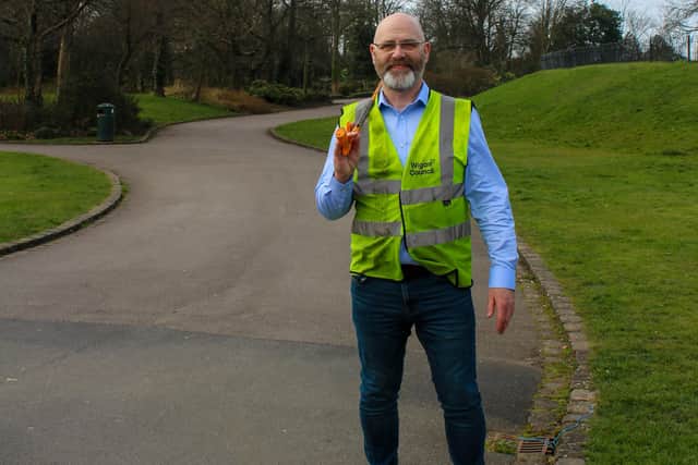 Coun Paul Prescott ready to get litter picking as part of the Great British Spring Clean