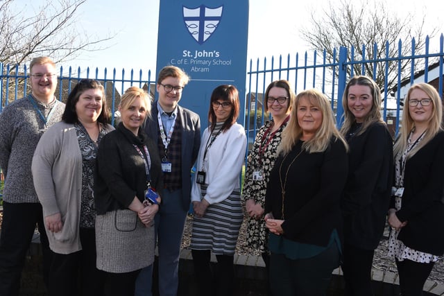 Some of the members of the Teaching Assistant team at St John's CE Abram.