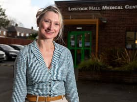 Dr Ewa Craven outside Lostock Hall Medical Centre. Photo: Kelvin Stuttard