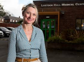 Dr Ewa Craven outside Lostock Hall Medical Centre. Photo: Kelvin Stuttard