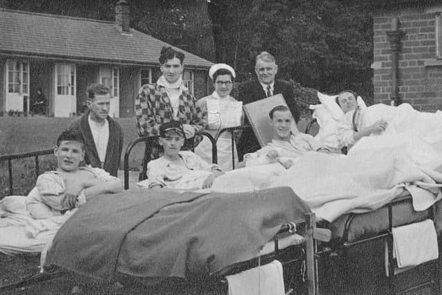 Clifford (front left) at Wrightington Hospital in 1948