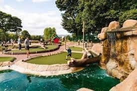 The adventure golf course at Haigh Woodland Park goes down a treat with families