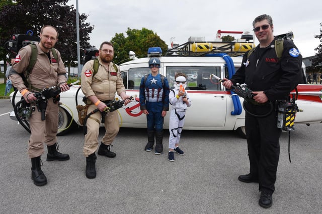 The Ecto-1 car from Ghostbusters was among the attractions