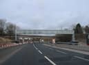 One of the new ‘super-span’ gantries across all eight lanes of the motorway
