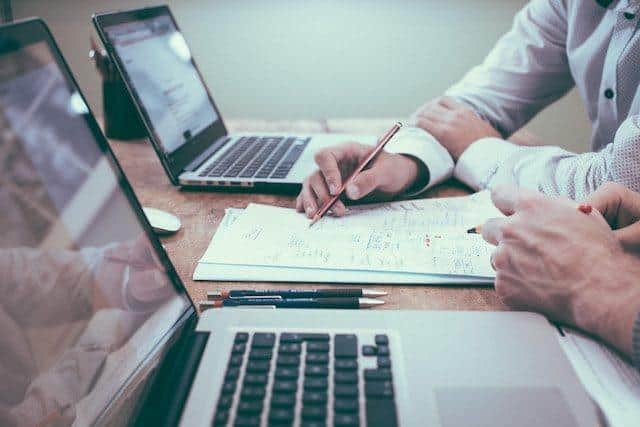 Accountant filing tax returns