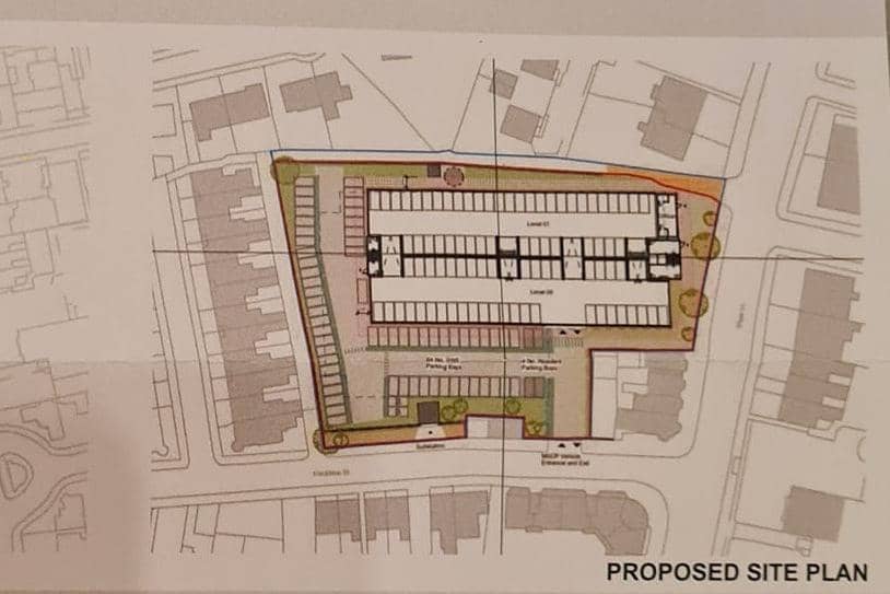The revised plans for the multi-storey car park at Wigan Infirmary