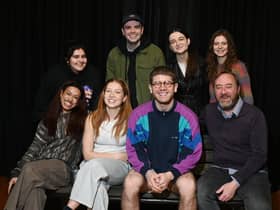 The cast and crew during rehearsals of a theatre production about homelessness, Frozen Peas in an Old Tin Can