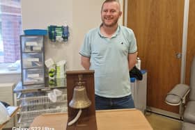 Adam rang the bell in August of this year following 13 months of treatment