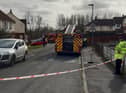 Vulcan Road, Marsh Green, sealed off in February 2022