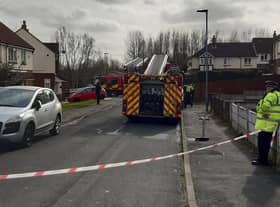 Vulcan Road, Marsh Green, sealed off in February 2022