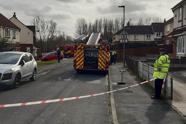 Vulcan Road, Marsh Green, sealed off in February 2022