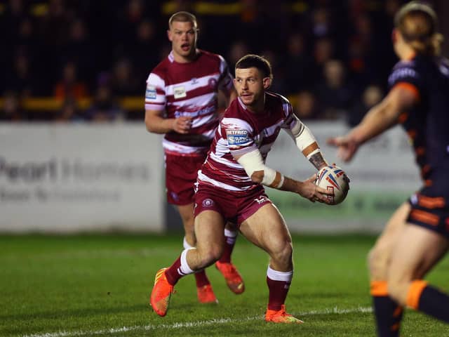 Cade Cust in action for Wigan Warriors