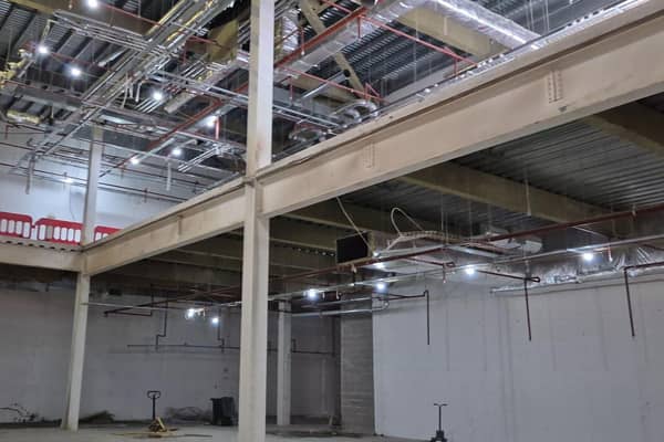 Stripped back, magnificent and ready to be fitted out, the new Stack unit looks fantastic already.