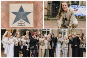 Ella Toone receives her Believe Star outside Leigh Town Hall