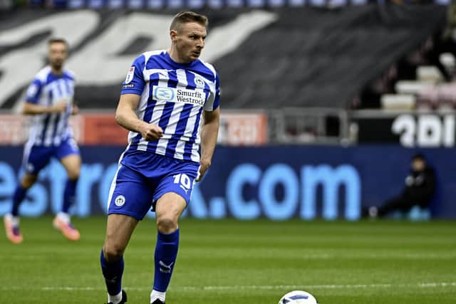 Paul Mullin in action for Wigan Athletic