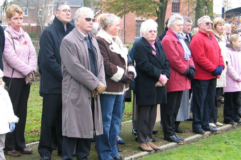 The scene at Shevington annual service of remembrance in 2006