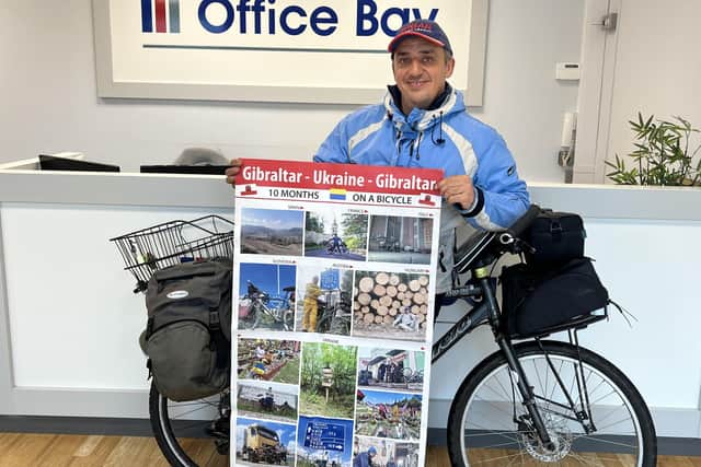 Sam Lloyd spent 10 months cycling from Gibraltar to Ukraine and back
