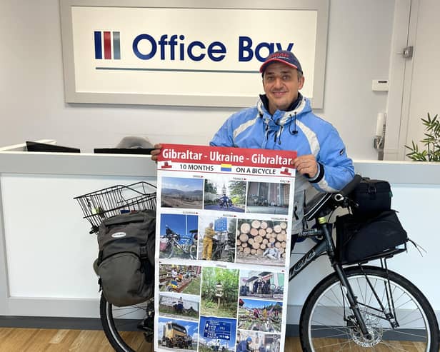 Sam Lloyd spent 10 months cycling from Gibraltar to Ukraine and back