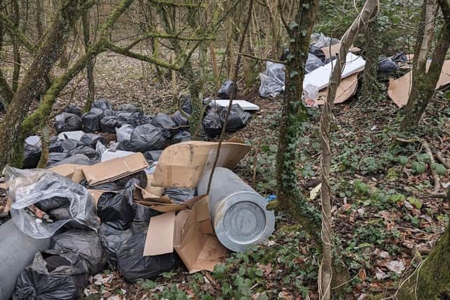 Fly tipped waste found in forest
