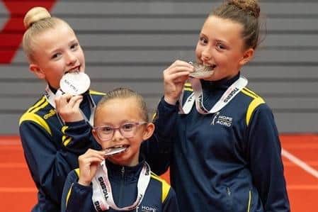 Libby Williams, Olivia Whelan and Mia Warburton won a well deserved silver medal