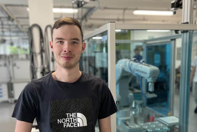 Ben Love, 19, is in the second year of a degree apprenticeship with Manchester-based Siemens Digital Industries.