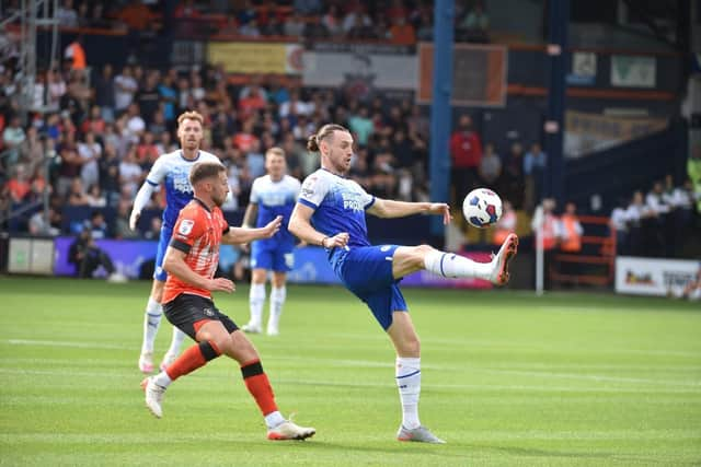 Will Keane in action at Luton