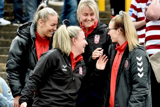 Members of England Women's team were in attendance at the Mend-A-Hose Jungle.