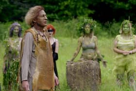 Grayson Perry participates in a ritual with druids