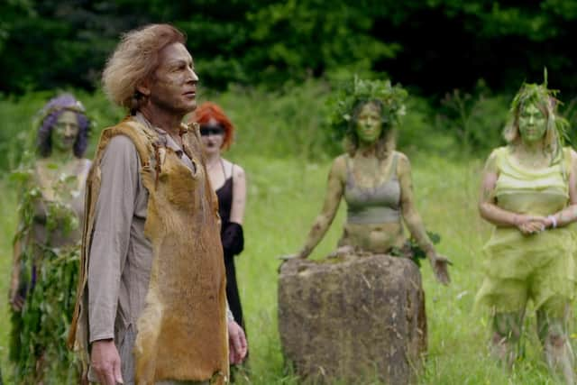 Grayson Perry participates in a ritual with druids