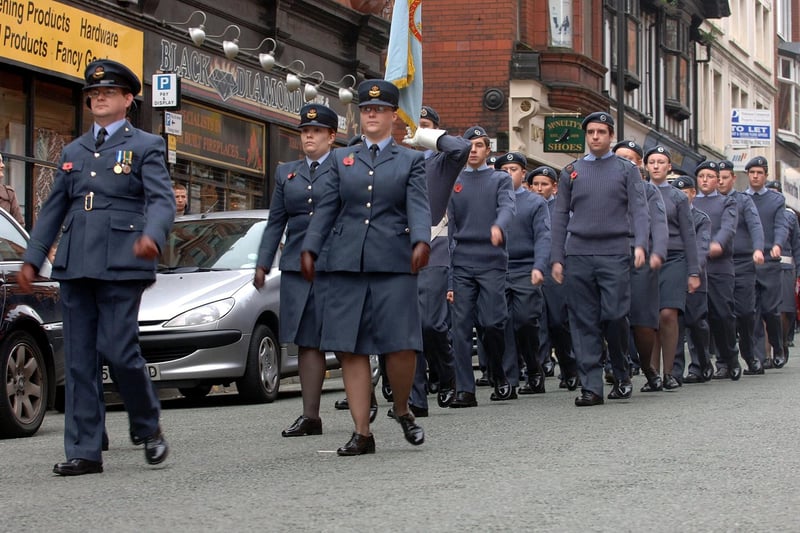 723 Squadron Wigan Air Cadets on parade.
Remembrance Day Service 2006