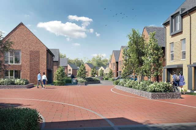 An artist's impression of some of the new homes proposed for the Pemberton Colliery site