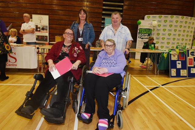 Debbie Ashley, Jackie Monks, Ann Ashley and Andy Dunn take a look around the festival