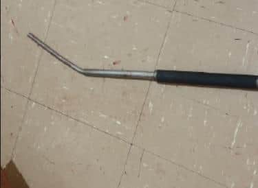 The extendable baton used in the attack